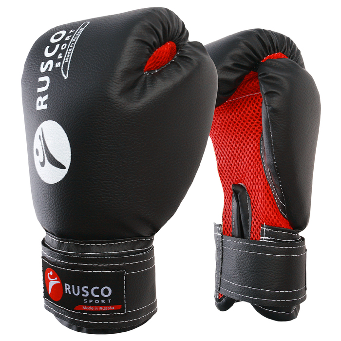 Боксерские перчатки Rusco Sport 2947736 черный 8 унций