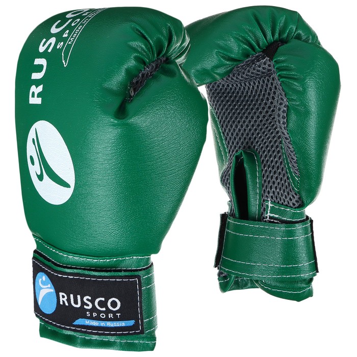 Боксерские перчатки Rusco Sport 4153939 зеленые 4 унции