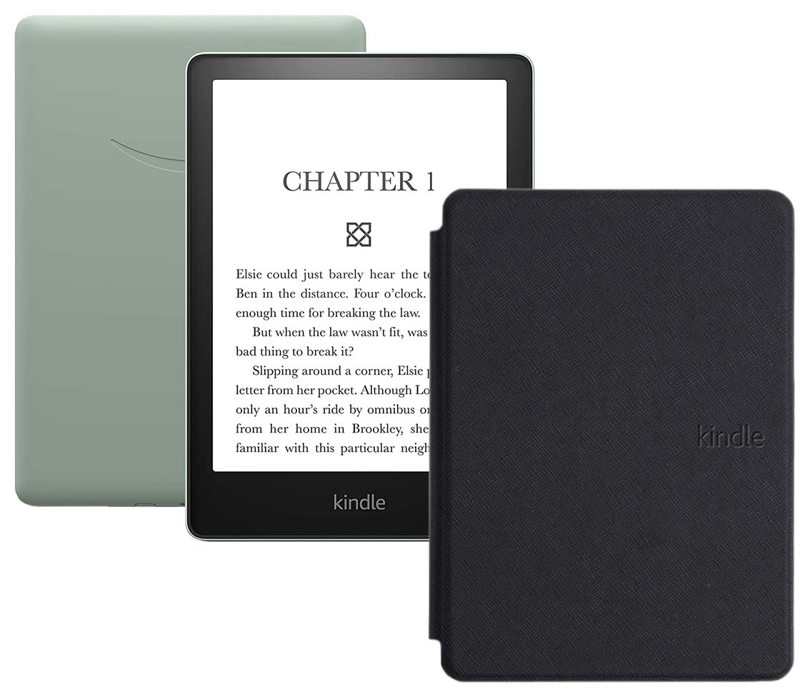 

Электронная книга Amazon Kindle PaperWhite 2021 16Gb SO Agave Green с обложкой Black, Зеленый;черный, Kindle PaperWhite