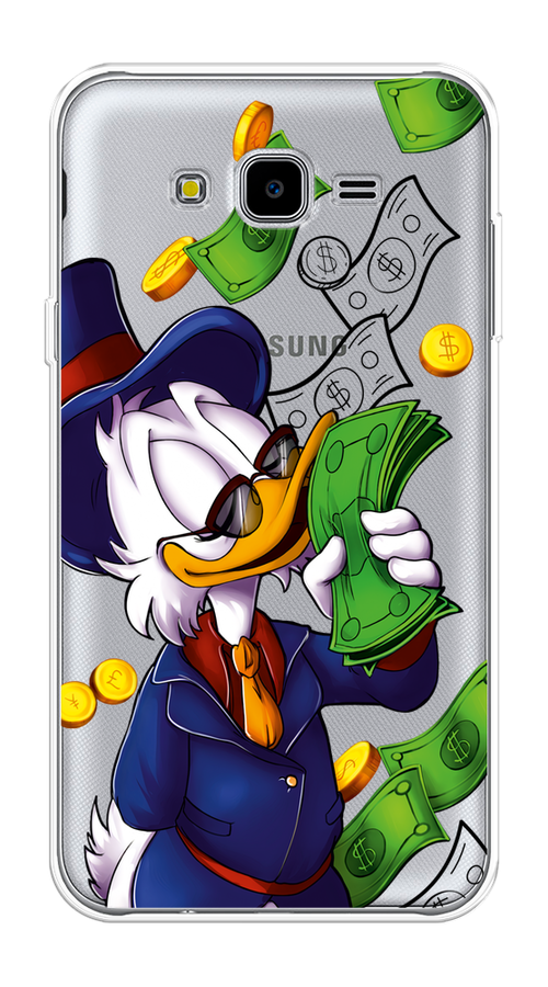 

Чехол на Samsung Galaxy J7 Neo "Scrooge McDuck with Money", Синий;зеленый;белый, 25350-6