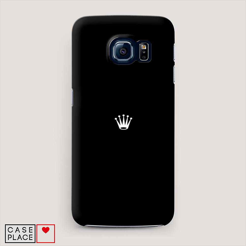 фото Чехол awog "белая корона на черном фоне" для samsung galaxy s7