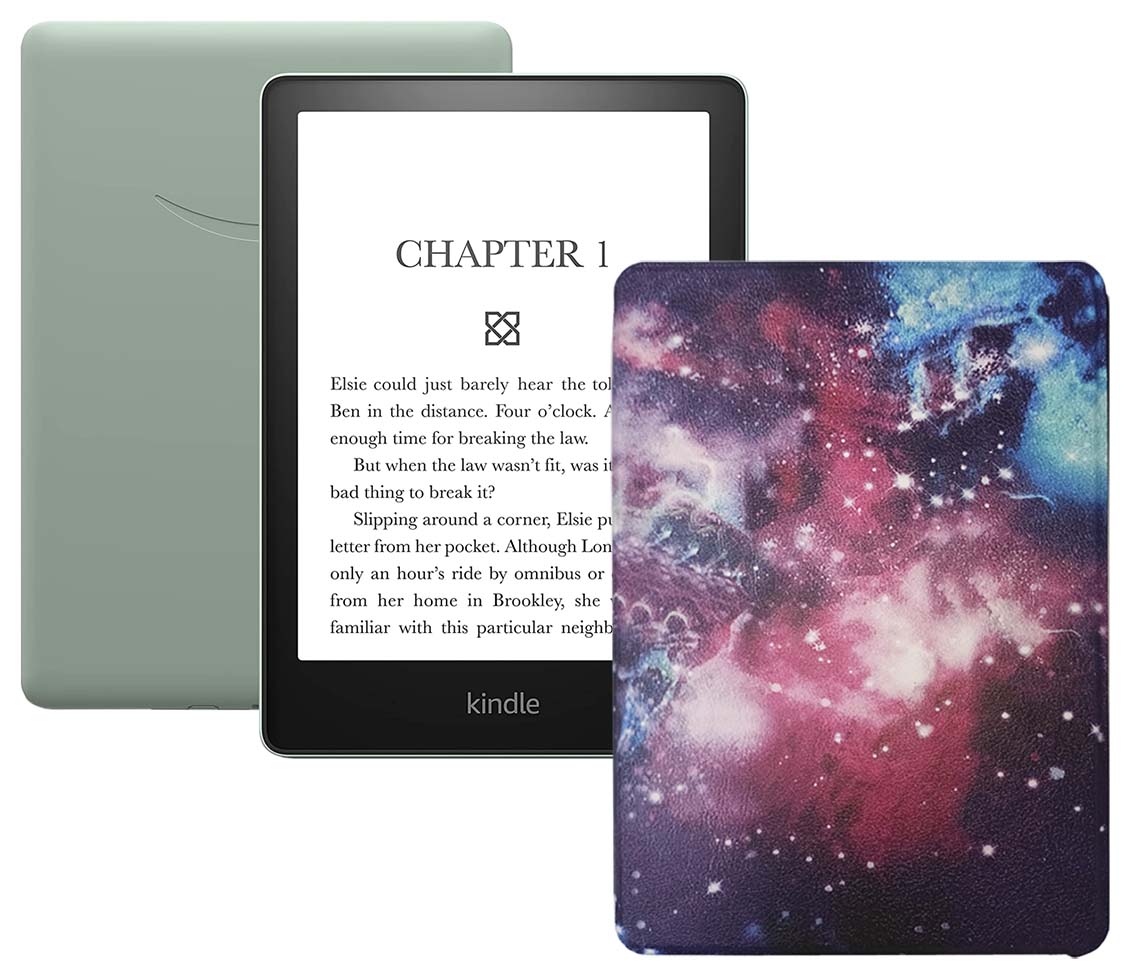 

Электронная книга Amazon Kindle PaperWhite 2021 16Gb SO Agave Green с обложкой Space, Голубой;зеленый;фиолетовый, Kindle PaperWhite