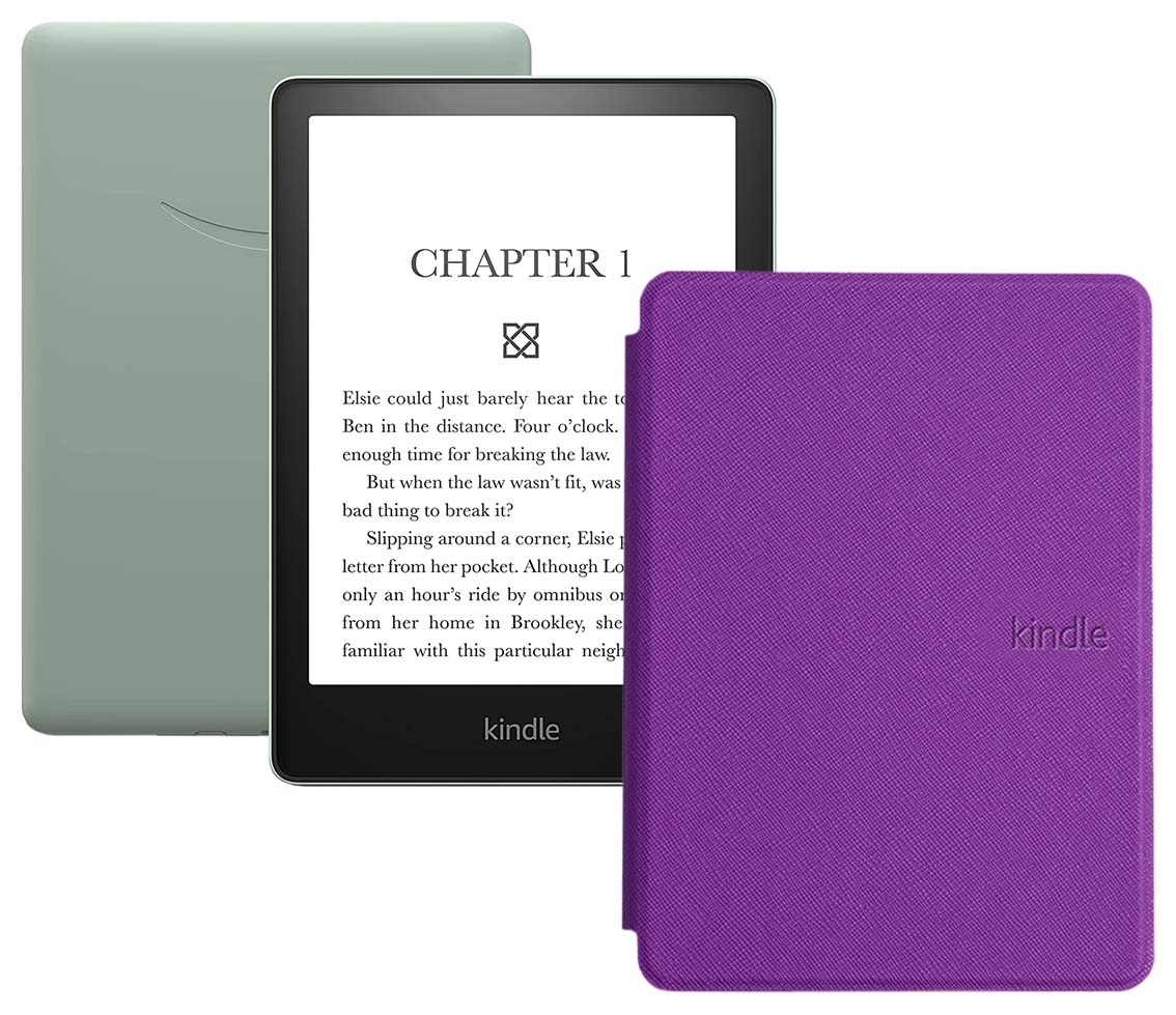 

Электронная книга Amazon Kindle PaperWhite 2021 16Gb SO Agave Green с обложкой Orange, Зеленый;фиолетовый, Kindle PaperWhite