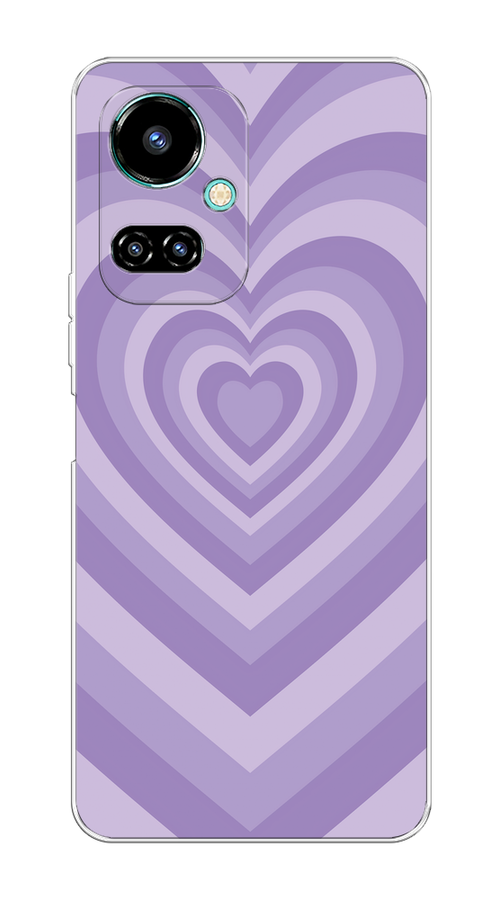 

Чехол на Tecno Camon 19/19 Pro 4G "Violet heart latte", Фиолетовый, 302250-1