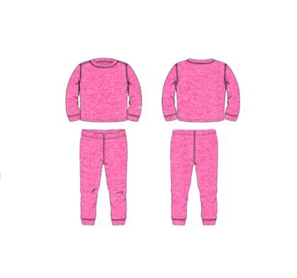 Термобелье детское комплект Batik 162-23з-2, розовый, 128