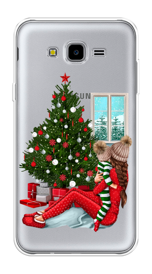 

Чехол на Samsung Galaxy J7 Neo "Новый год с мамой", Красный;зеленый;голубой, 25350-6