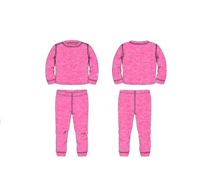 фото Термобелье детское комплект batik 162-23з-2, розовый, 116