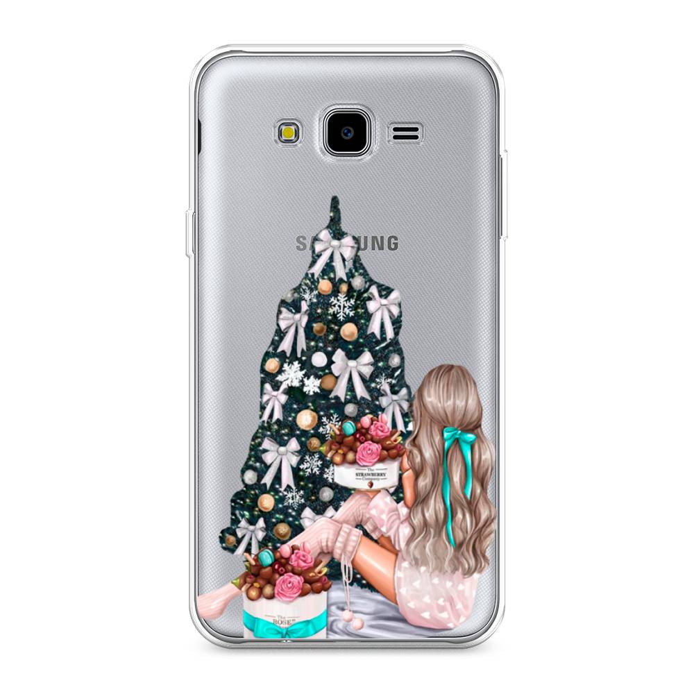 

Чехол на Samsung Galaxy J7 Neo "New Year", Зеленый;бежевый;голубой, 25350-5