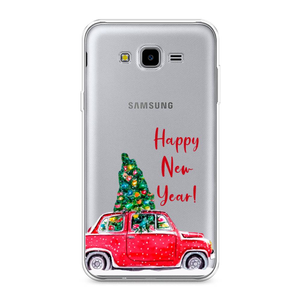 

Чехол на Samsung Galaxy J7 Neo "Happy New Year", Красный;зеленый, 25350-5