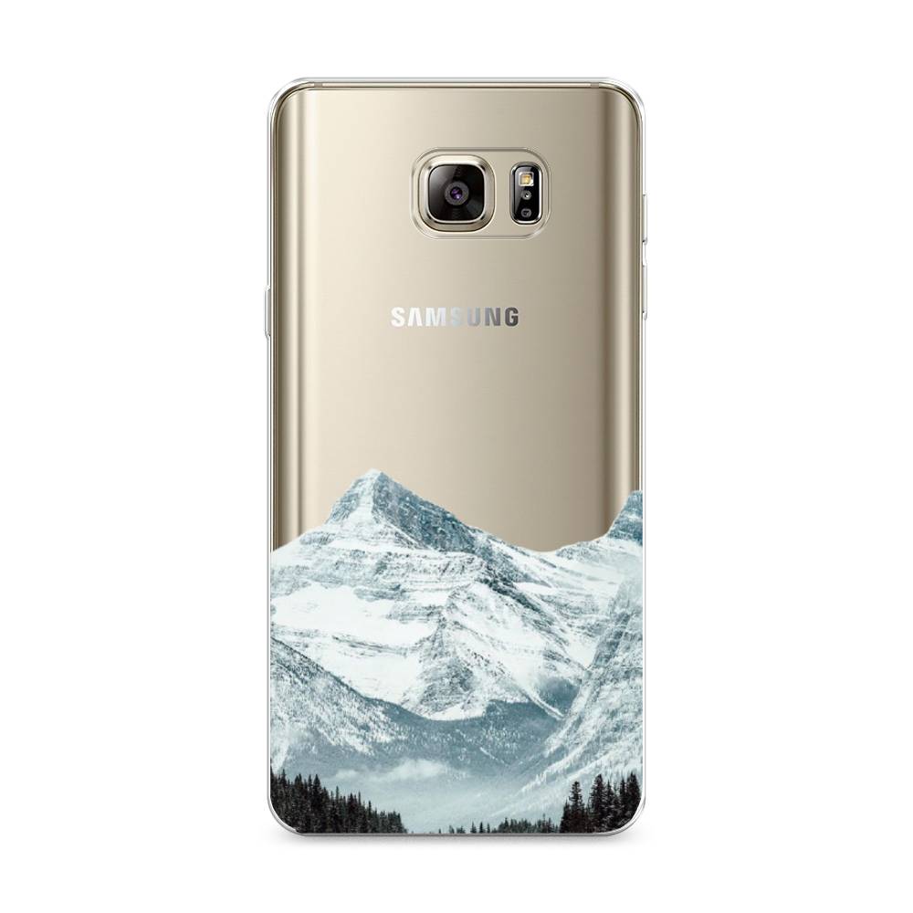 

Чехол на Samsung Galaxy Note 5 "Горы арт 1", Белый;зеленый, 23550-2