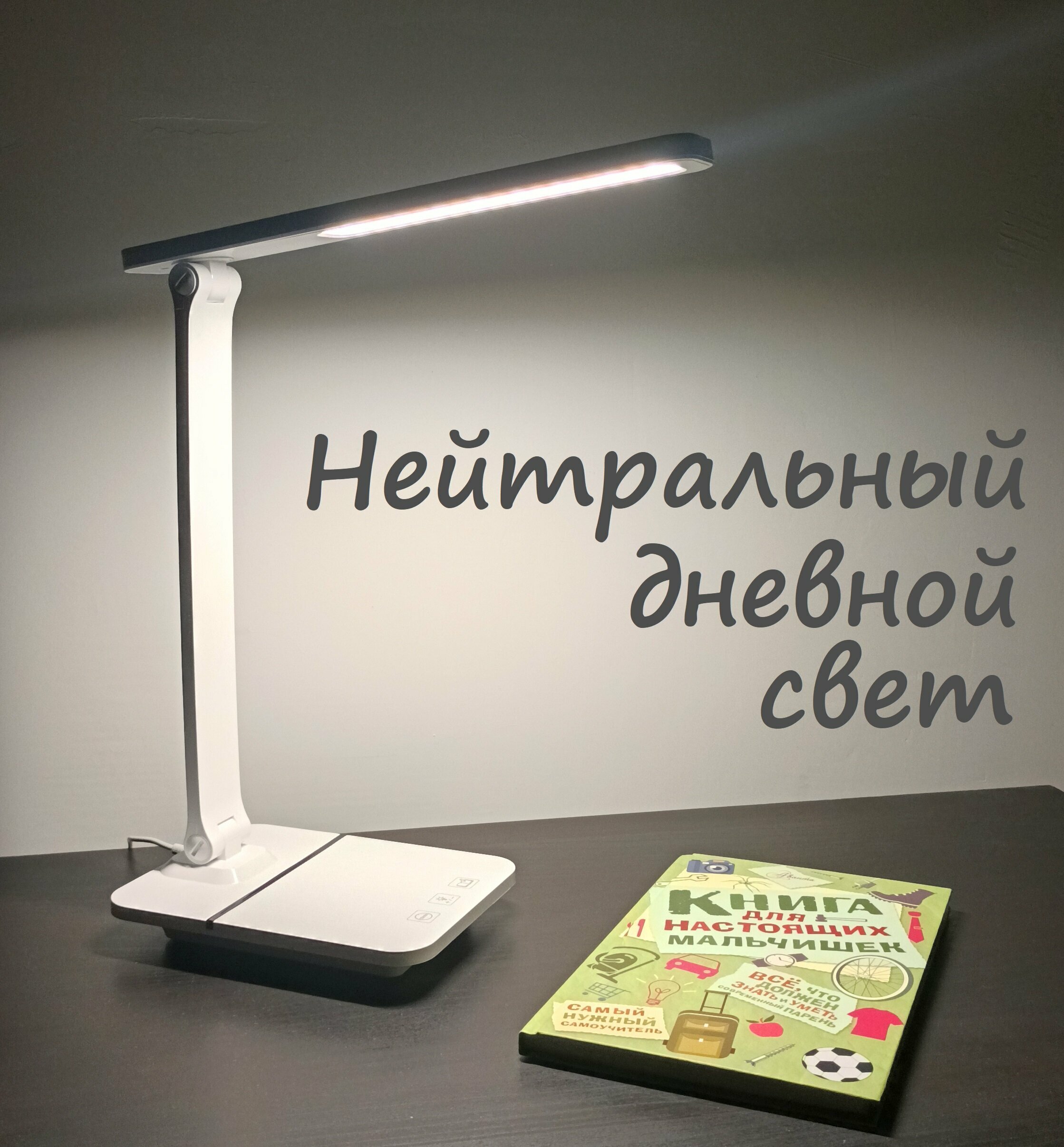 

Лампа настольная светодиодная TD TD-619S 3 режима света белая, TD-619S