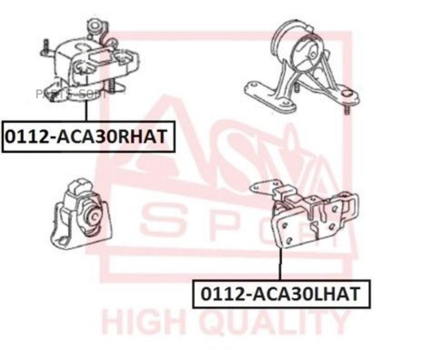 

Подушка Двигателя Левая Toyota Rav4 Iii (A30) (2006-2013) ASVA арт. 0112-ACA30LHAT