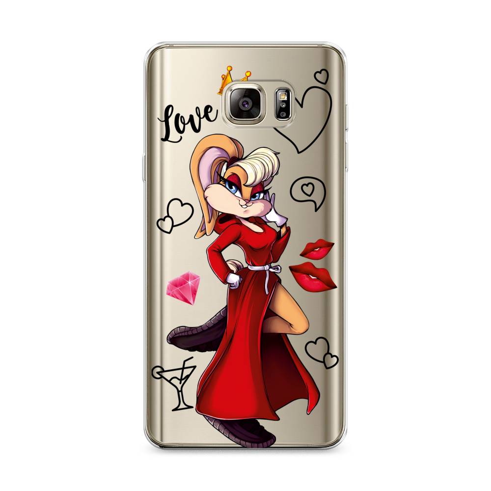 

Чехол на Samsung Galaxy Note 5 "Rich Lola Bunny", Красный;бежевый;оранжевый, 23550-6