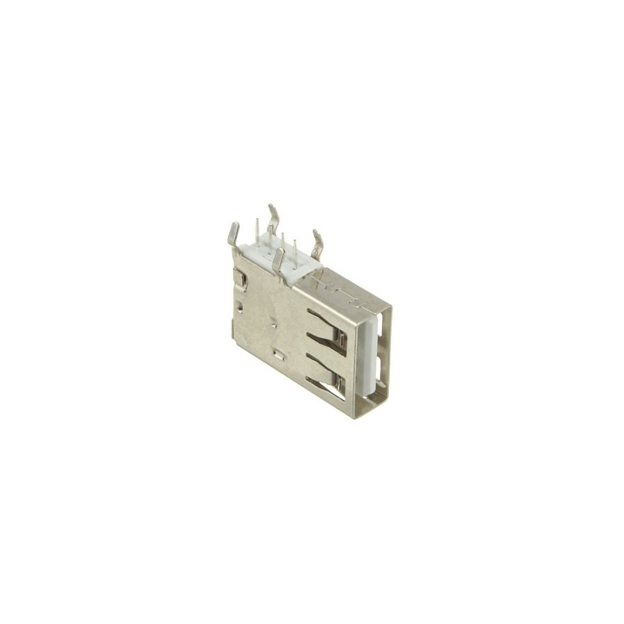 

Разъем USB(G) типа А, версия 2.0, 4 вывода, белый, 6x13x19 угловой