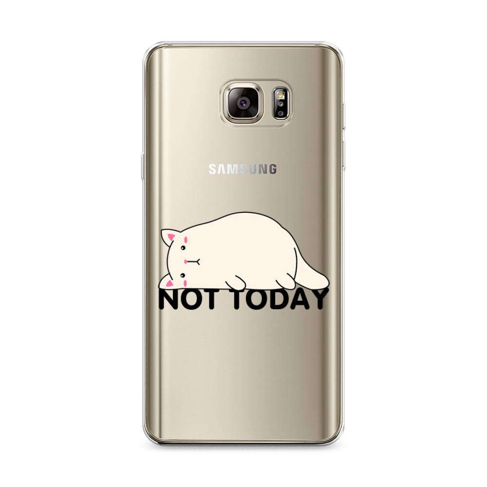 

Чехол на Samsung Galaxy Note 5 "Cat not today", Белый;розовый;черный, 23550-1
