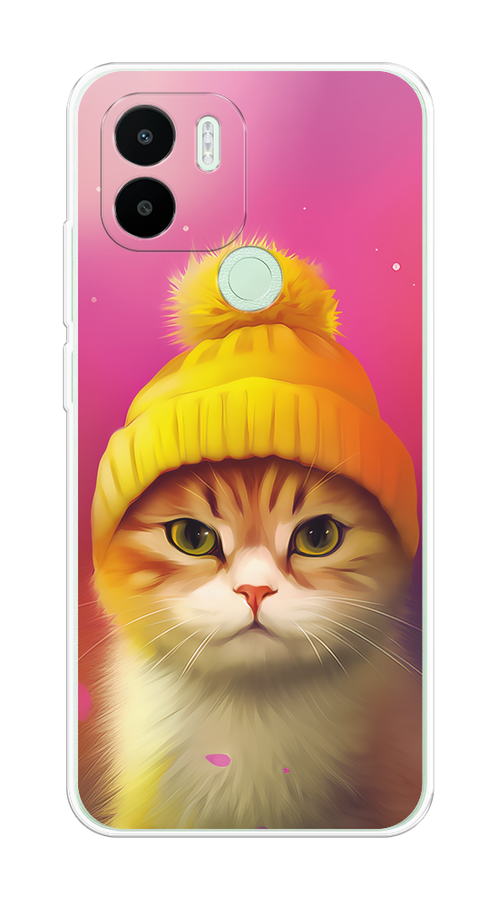 

Чехол на Xiaomi Redmi A1+/Redmi A2+/Poco C51/C50 "Котик в шапочке", Розовый;желтый;бежевый, 319450-1