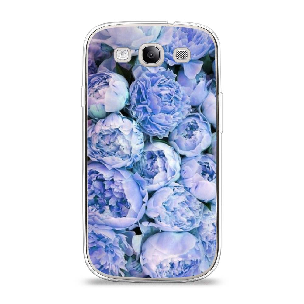 

Чехол Awog на Samsung Galaxy S3 / Самсунг S3 "Пионы голубые", Голубой, 23750-8