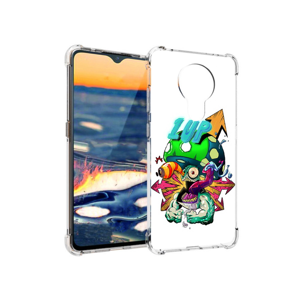

Чехол MyPads Tocco для Nokia 5.3 сильный гриб абстракция (PT227052.106.599), Прозрачный, Tocco