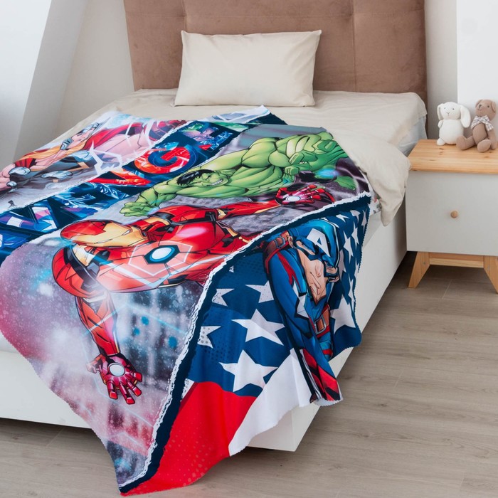

Плед MARVEL Мстители 1,5-спальное 140х210 см, Синий