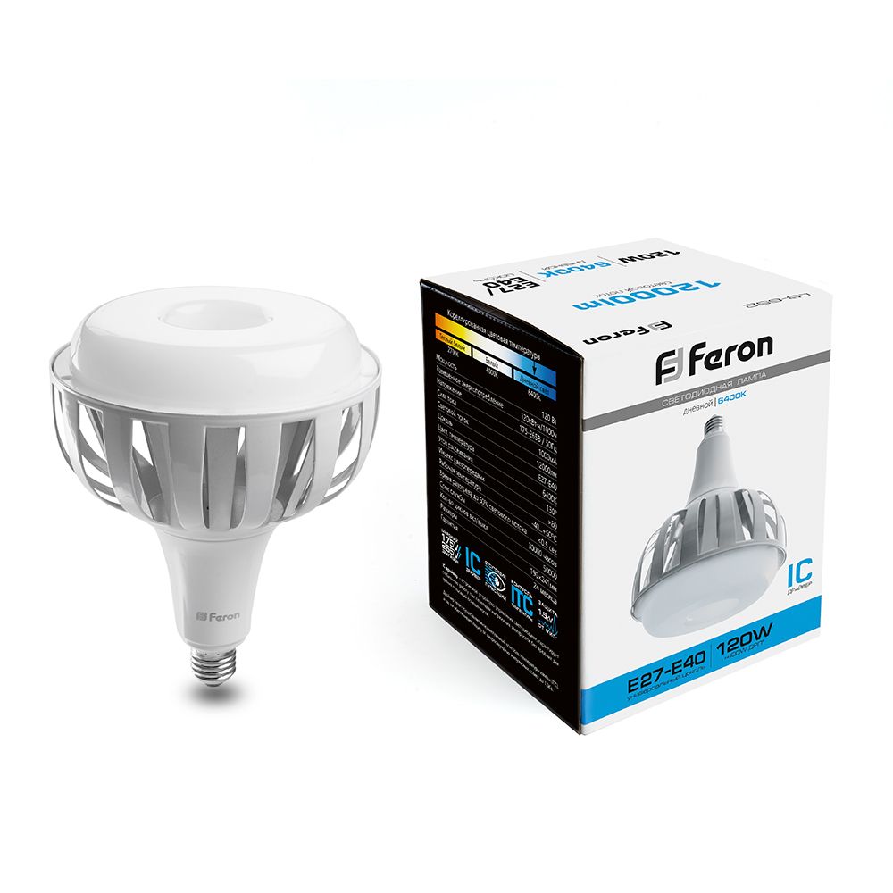 

Лампочка светодиодная FERON LB-652, 120Вт E27-E40 175-265V дневной, 38097, LB-652