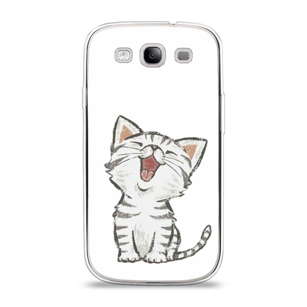 

Чехол Awog на Samsung Galaxy S3 / Самсунг S3 "Котенок рисованный", Серый;белый, 23750-1