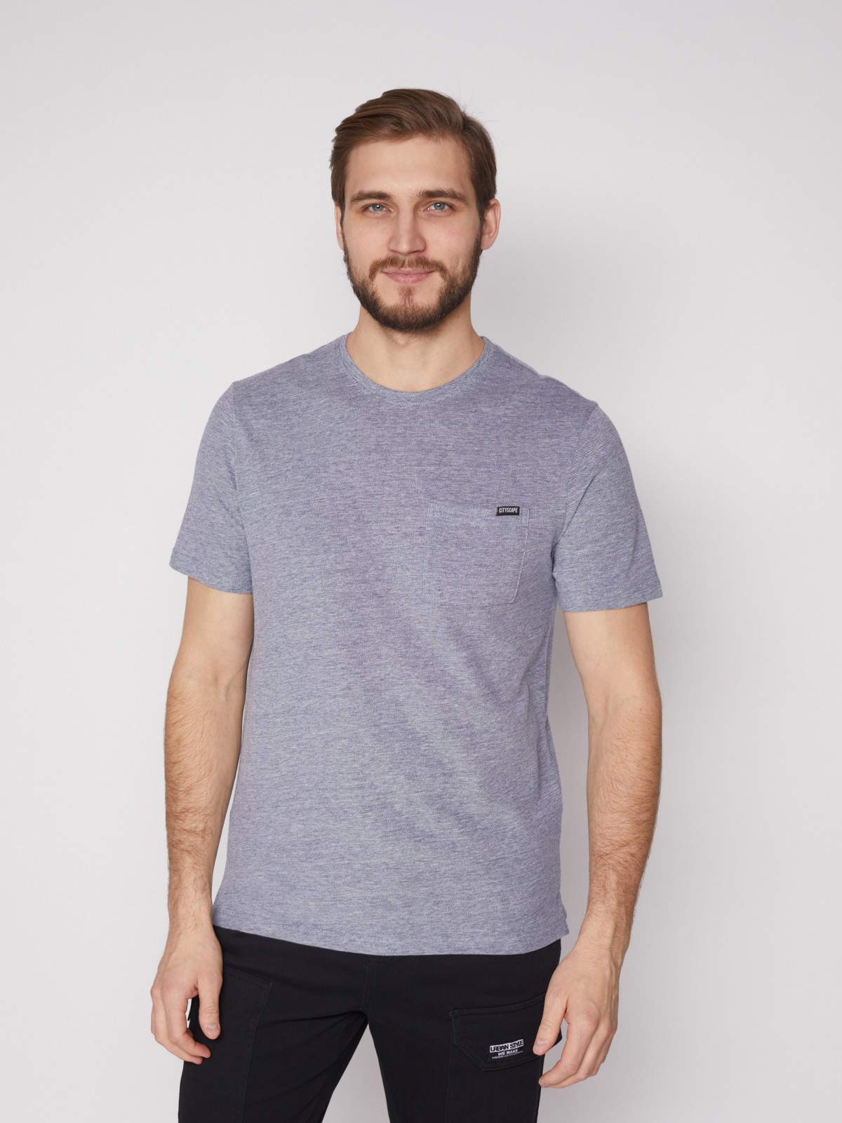 

Футболка мужская Zolla 212133273051 синяя 3XL, 212133273051