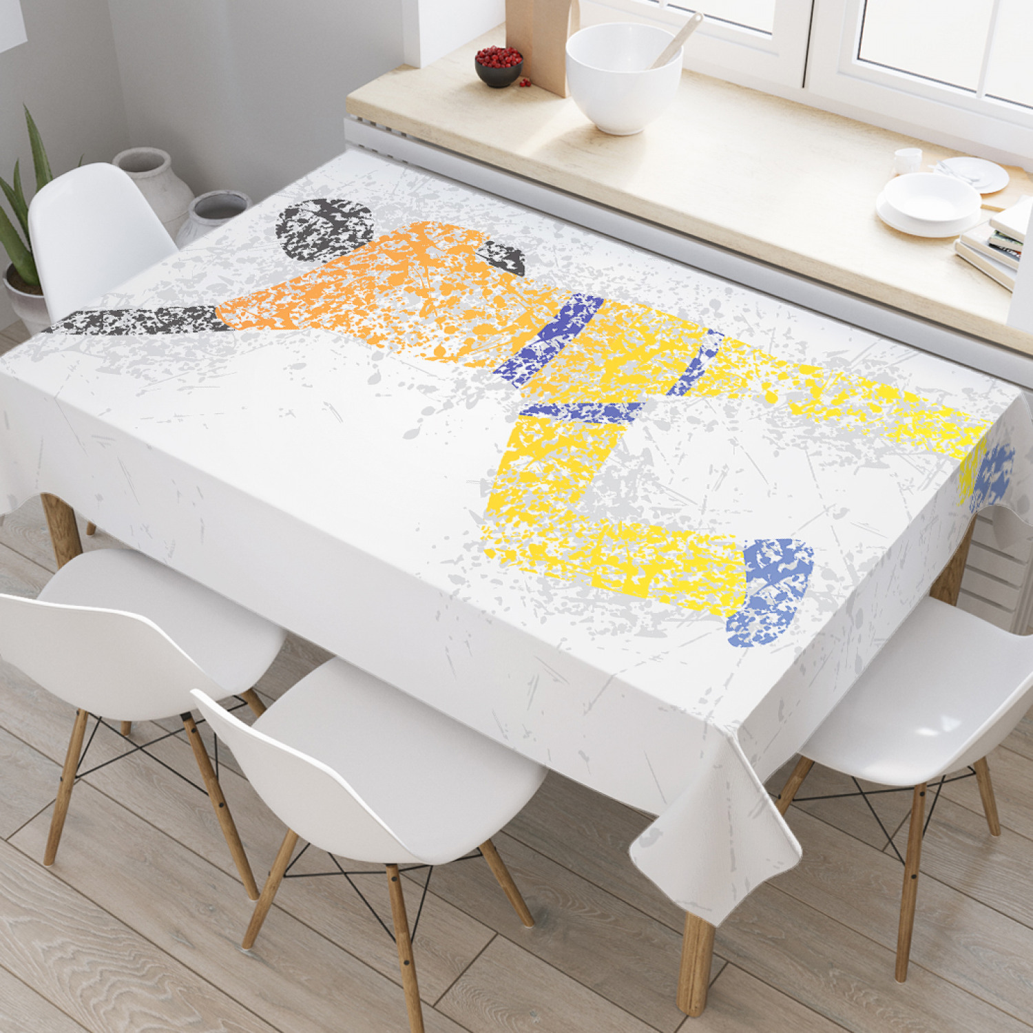 

Скатерть прямоугольная JoyArty "Альпинист" из оксфорда, 120x145 см, Желтый, Альпинист