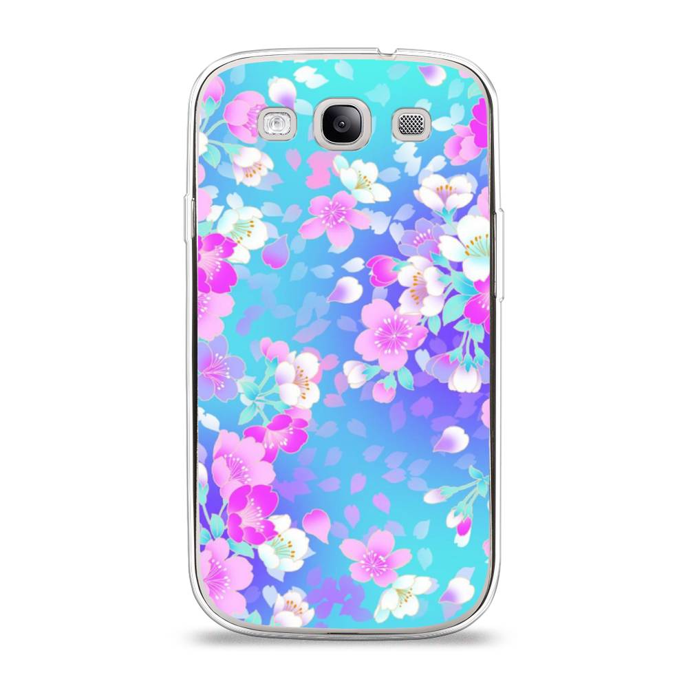 

Чехол Awog на Samsung Galaxy S3 / Самсунг S3 "Яблоневые цветы", Голубой;розовый;белый, 23750-8