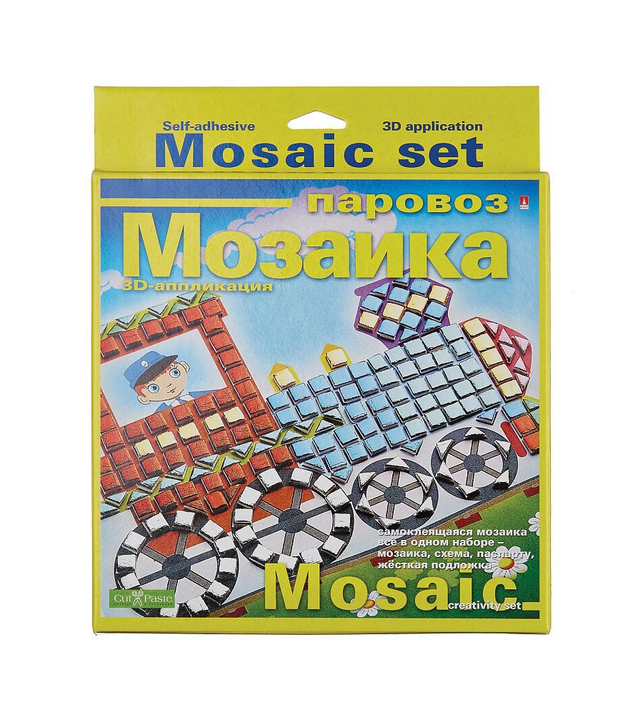 фото Набор декоративная мозаика №5 "паровоз" hobby time