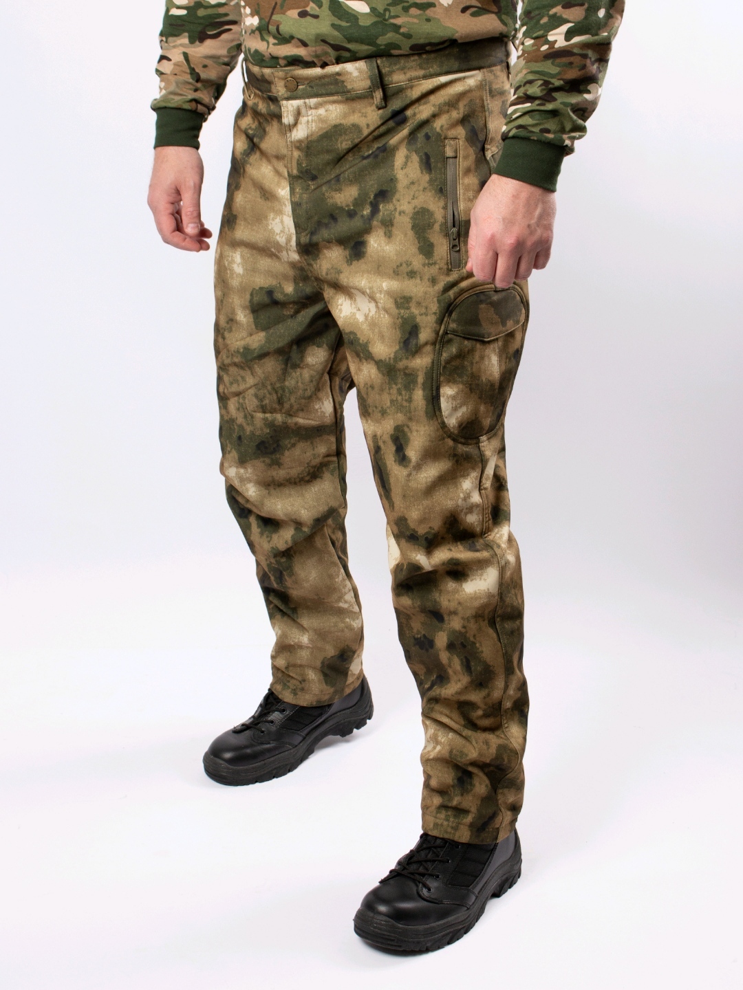 

Брюки для охоты Kamukamu 732408 демисезонные Softshell камуфляж зеленый Размер M, Зеленый;коричневый, 732408