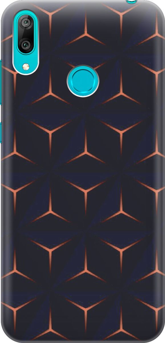 

Силиконовый чехол на Huawei Y7 (2019) "Темные пирамиды", Оранжевый;черный, 3425