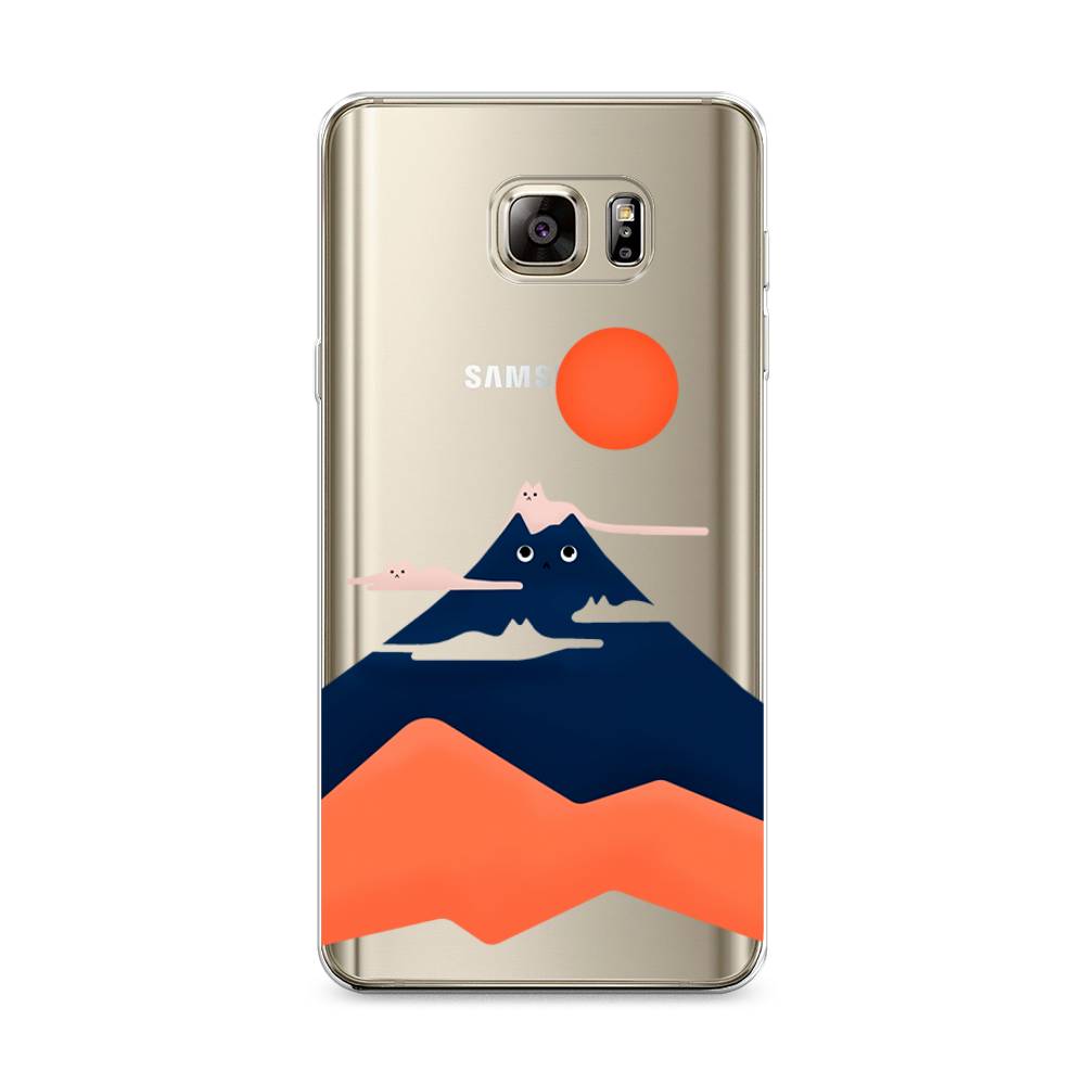 

Чехол на Samsung Galaxy Note 5 "Кот-гора", Черный;оранжевый, 23550-4