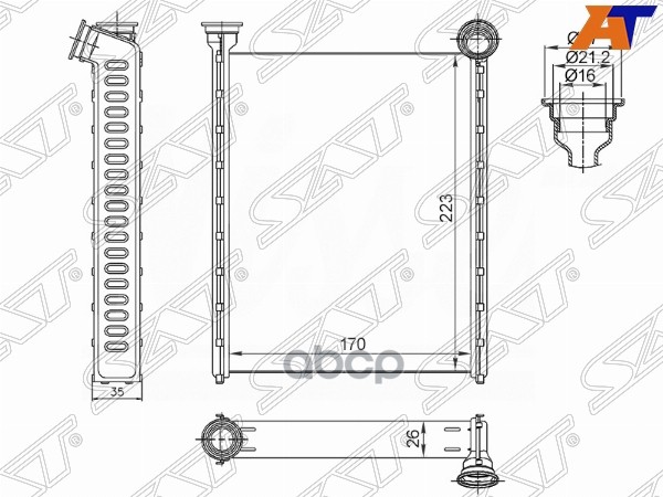 

Радиатор отопителя салона PEUGEOT 308 07-09/RCZ 10-15/CITROEN C3 PICASSO 09-