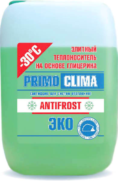 

Теплоноситель Primoclima Antifrost ЭКО -30°С глицерин 20 кг (зелёный)