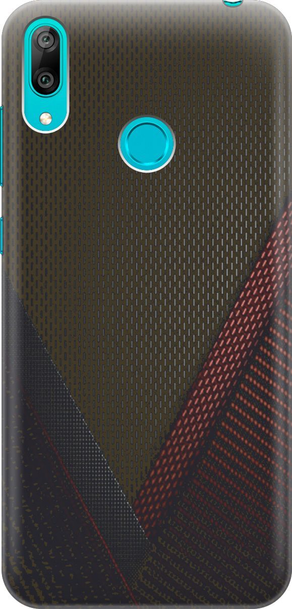 

Силиконовый чехол на Huawei Y7 (2019) "Полотна", Красный;черный, 2789