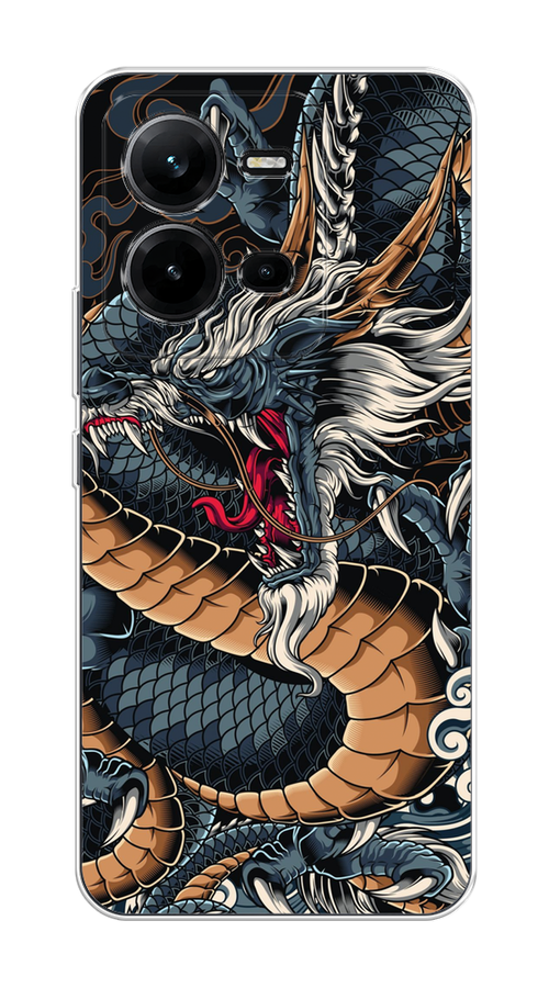 

Чехол на Vivo V25/V25e "Japanese Dragon", Коричневый;черный;синий, 267750-1