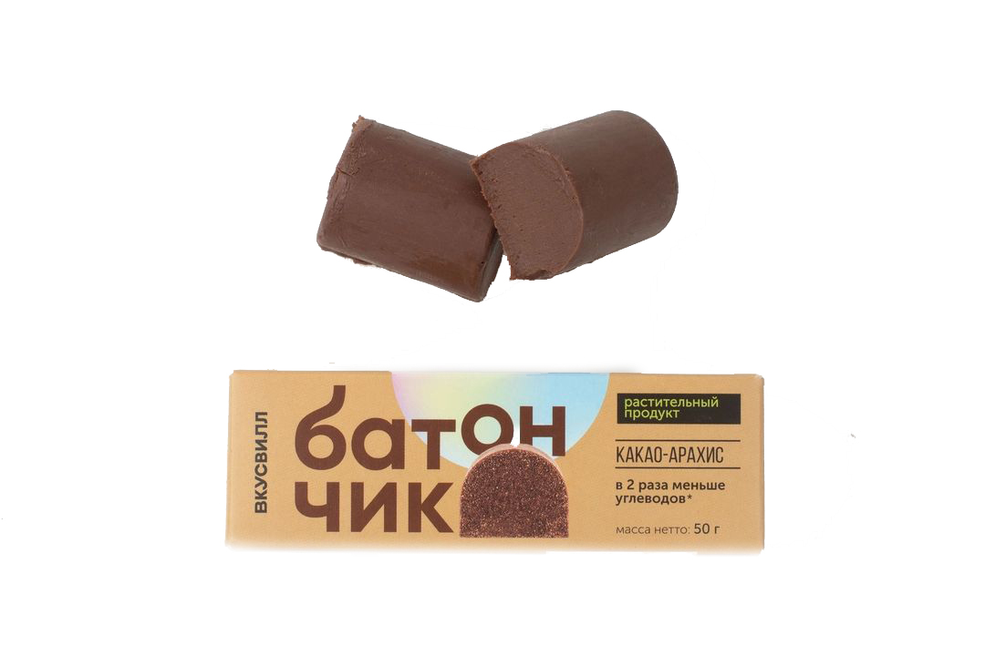 

Батончик ВкусВилл шоколадный арахис 50 г