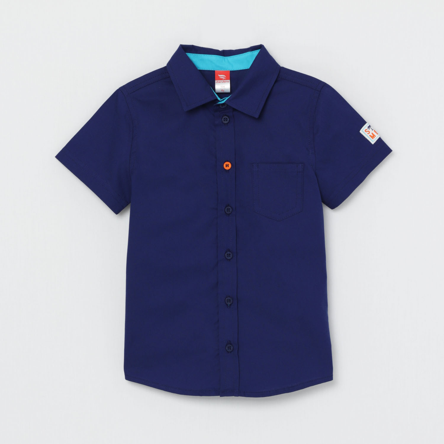 Рубашка детская Cherubino CSKB 62689, темно-синий, 92