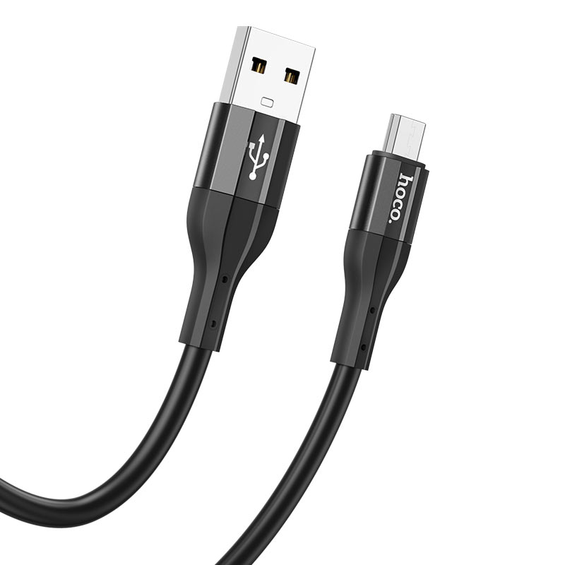 

USB Кабель Micro, HOCO, X72, силиконовый, 1м, черный