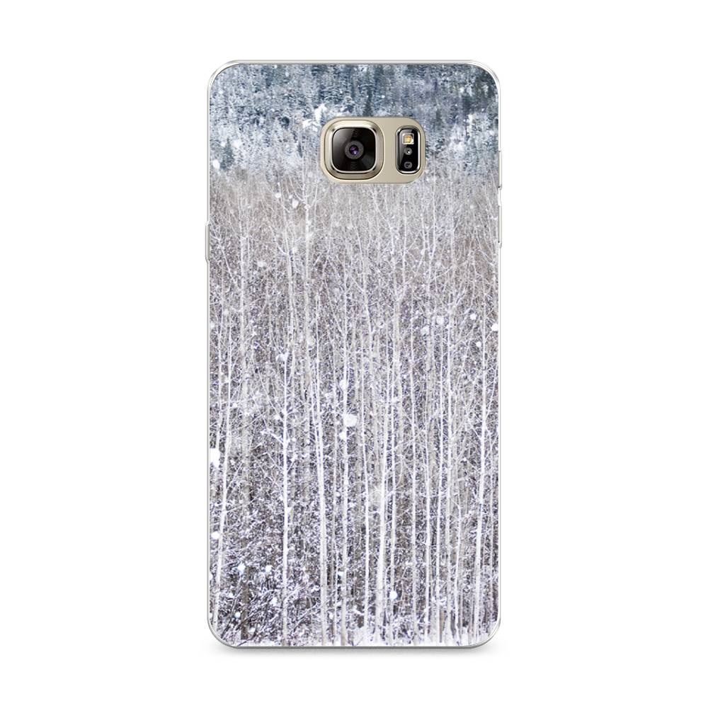 

Чехол на Samsung Galaxy Note 5 "Снежный лес", Бежевый;серый;белый, 23550-5