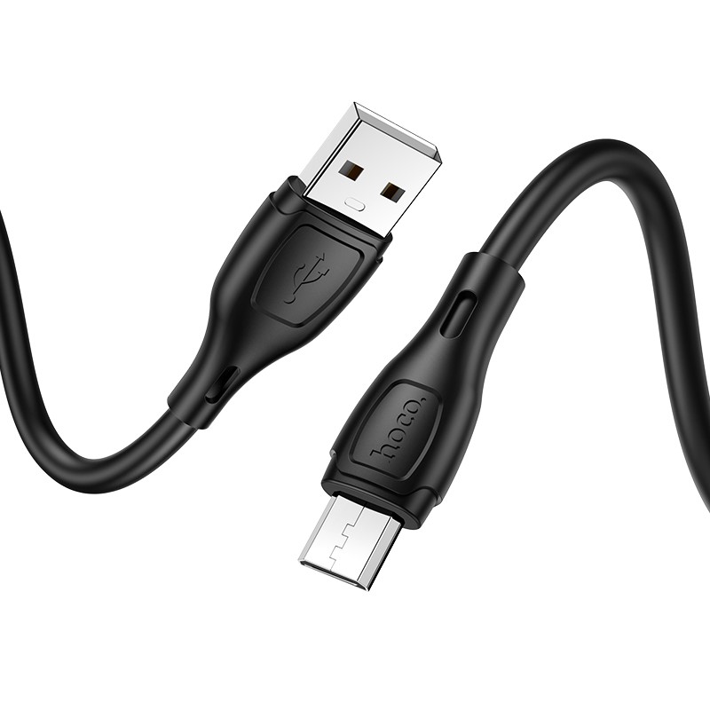 

USB Кабель Micro, HOCO, X61, силиконовый, черный