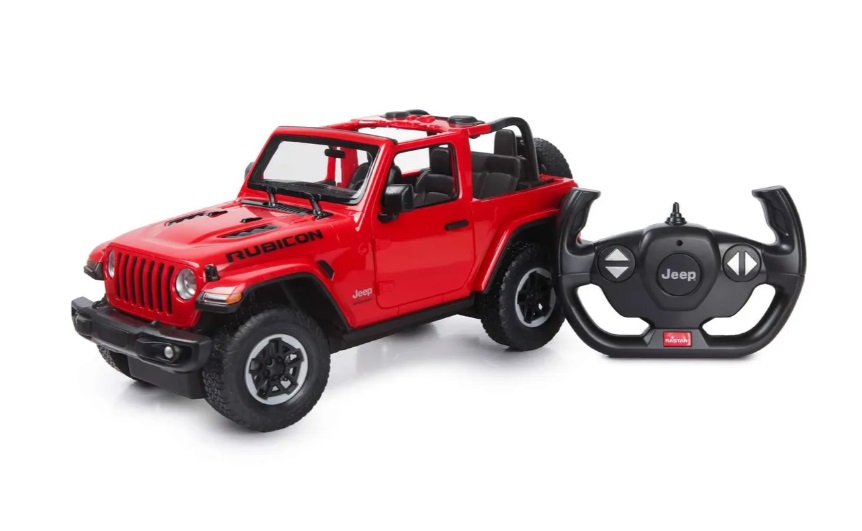 Машинка на радиоуправлении Rastar Jeep Wrangler JL 1:14 красный, 31 см машина р у rastar 1 24 jeep wrangler rubicon muddu version красный с эффектом загрязнения