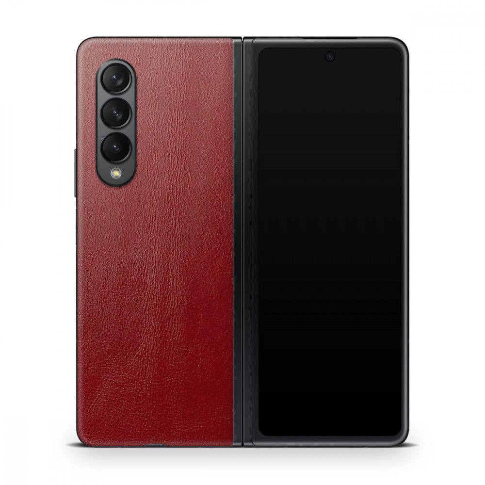 

Наклейка Glueskin из натуральной кожи Just Red для Samsung Galaxy Z Fold 4, Красный