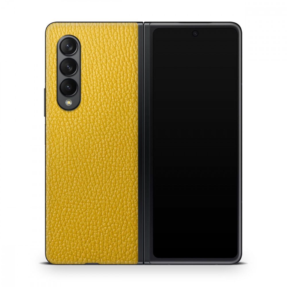 

Наклейка Glueskin из натуральной кожи CLASSIC для Samsung Galaxy Z Fold 4, Желтый