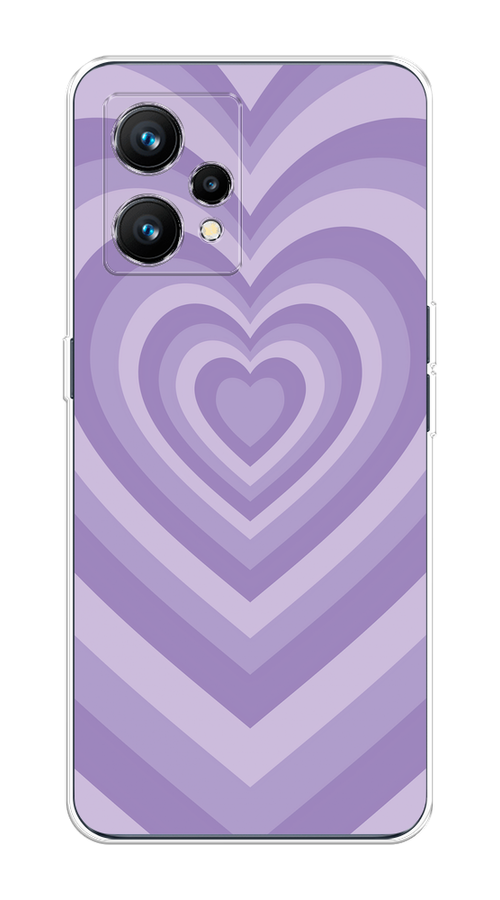 

Чехол на Realme 9 4G "Violet heart latte", Фиолетовый, 258750-1