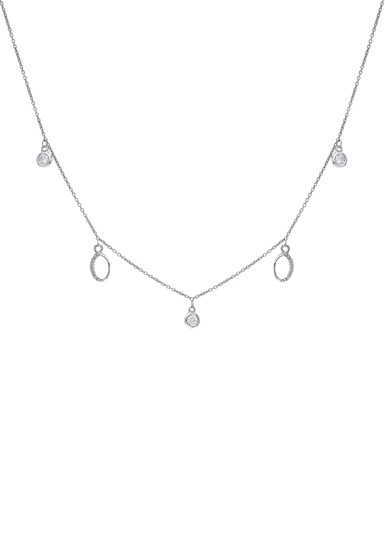 Колье из серебра с фианитом 40 см Kari Jewelry Ср925Р-870003040Ф1