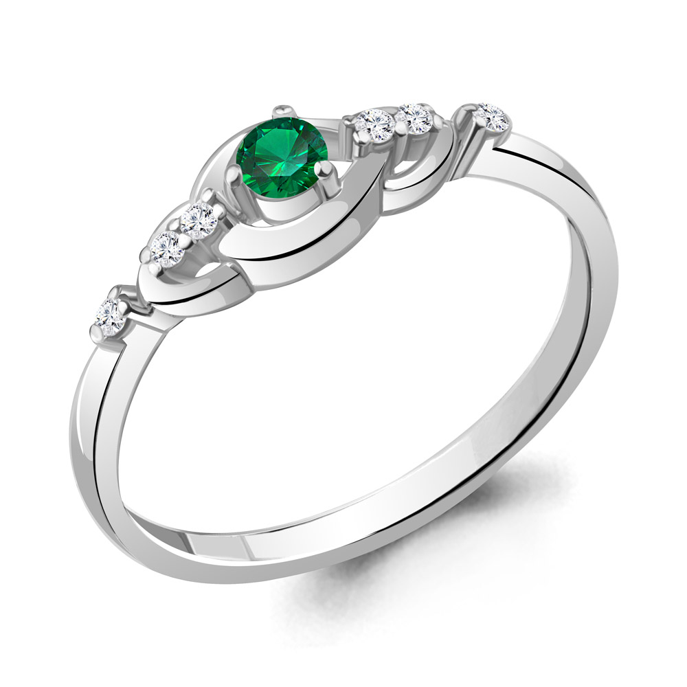 

Кольцо из серебра с фианитом Aquamarine Aquamarine 67423АГ_925_р р, 67423АГ_925_р