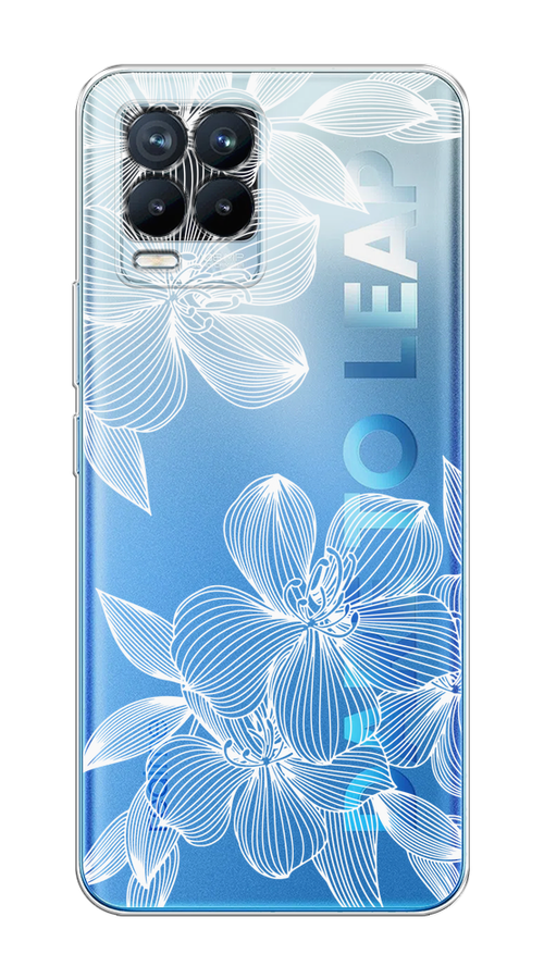 

Чехол на Oppo Realme 8/8 Pro "Крокус", Белый;прозрачный, 255550-1