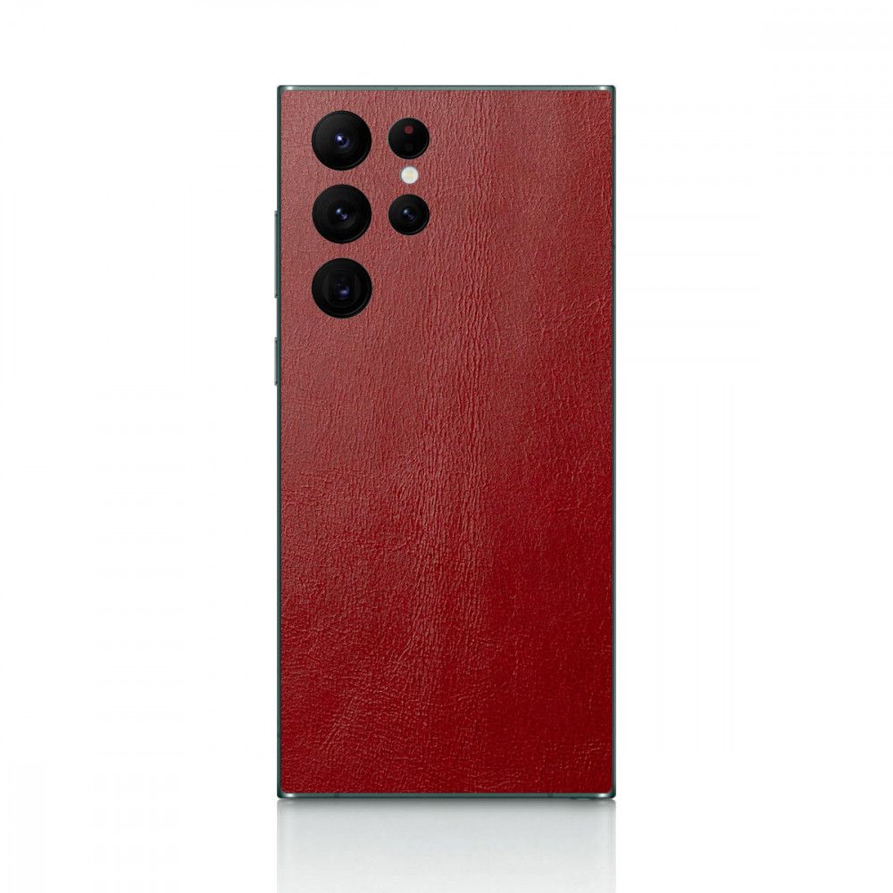 

Наклейка Glueskin из натуральной кожи Just Red для Samsung Galaxy S24 Ultra, Красный