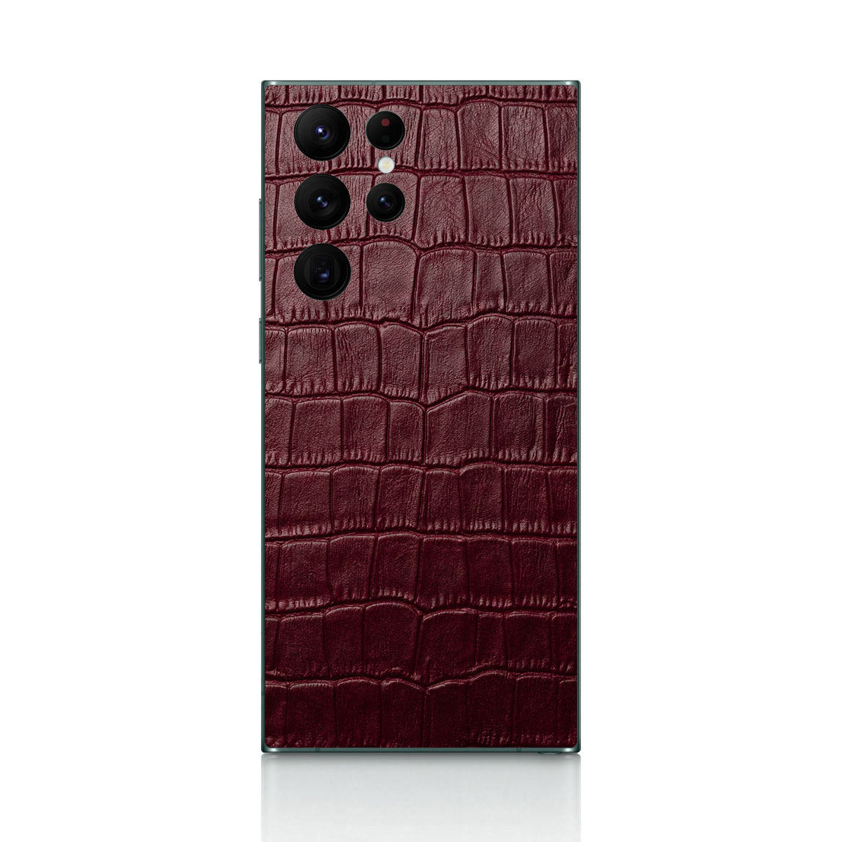 

Наклейка Glueskin из натуральной кожи CROCO для Samsung Galaxy S24 Ultra, Бордовый